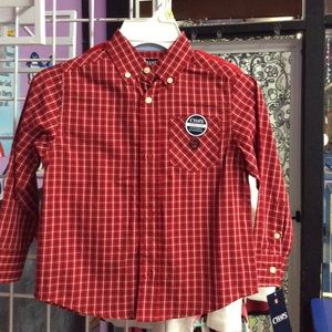 Chaps size 4 red dress shirt